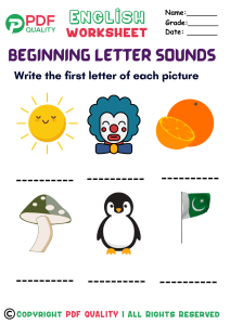 Beginning Letter Sounds (a)