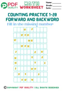 forward and backword counting (b)