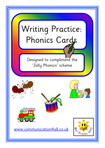 Jolly Phonics Writing Practice Phonics Cards