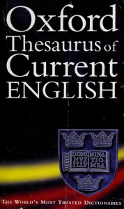 Oxford Thesaurus of Current English