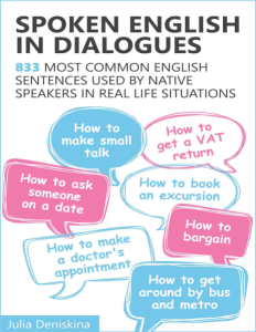 Spoken English in Dialogues 833 common English sentences used by native speakers in everyday life situations